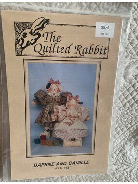 The Quilted Rabbit Daphne & Camille Doll Sewing Pattern ST-303 Craft Fun